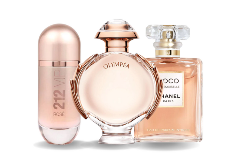 Zestaw 3 perfum | Carolina Herrera 212 VIP ROSÉ, Paco Rabanne OLYMPÉA e Chanel COCO MADEMOISELLE 100 ml